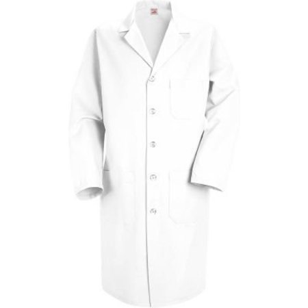 VF IMAGEWEAR Red Kap¬Æ Men's Lab Coat, White, Poly/Combed Cotton, Regular, 56" KP14WHRG56